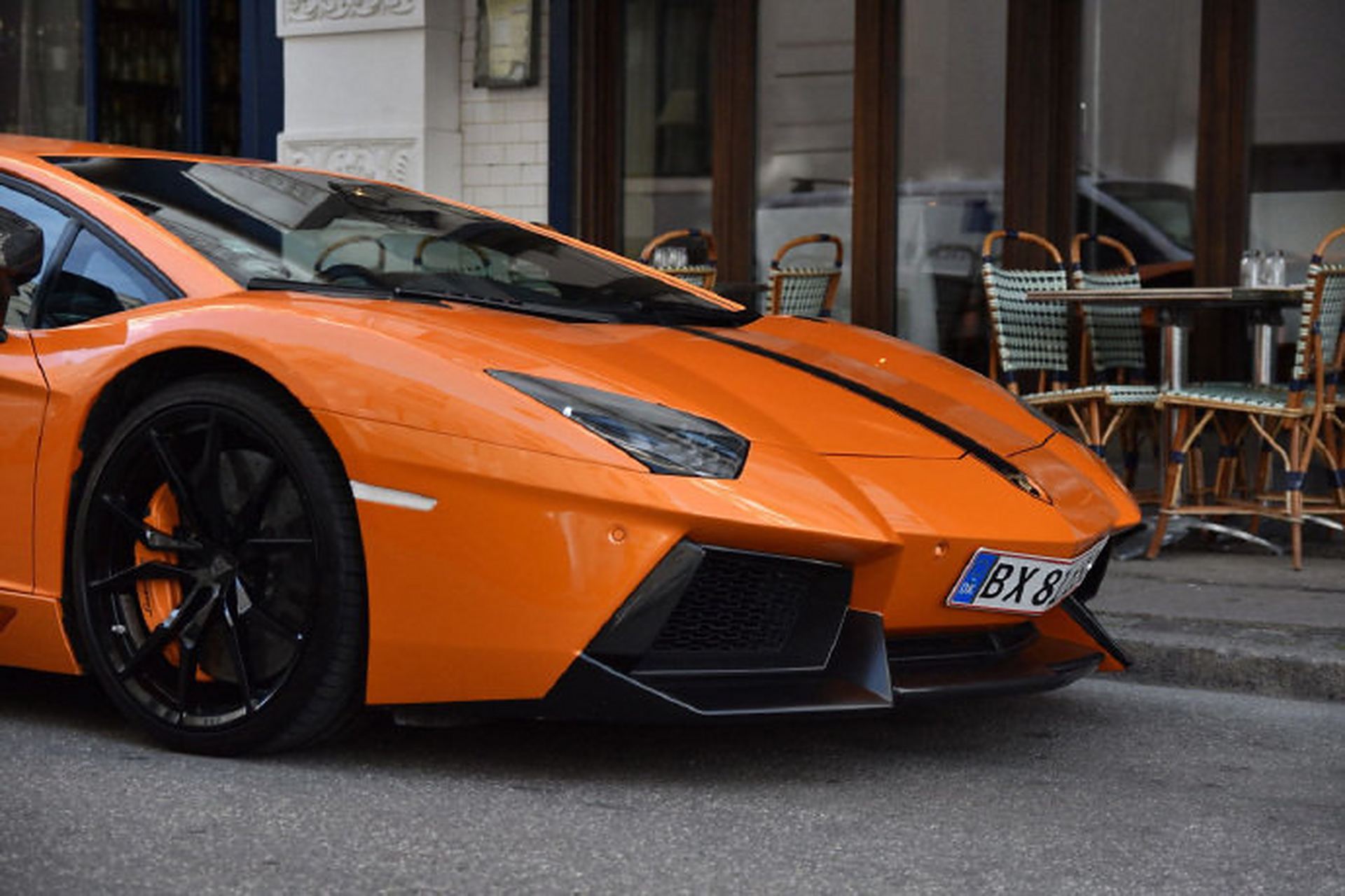 橙色兰博基尼aventador lp700-4,很漂亮!#全球汽车