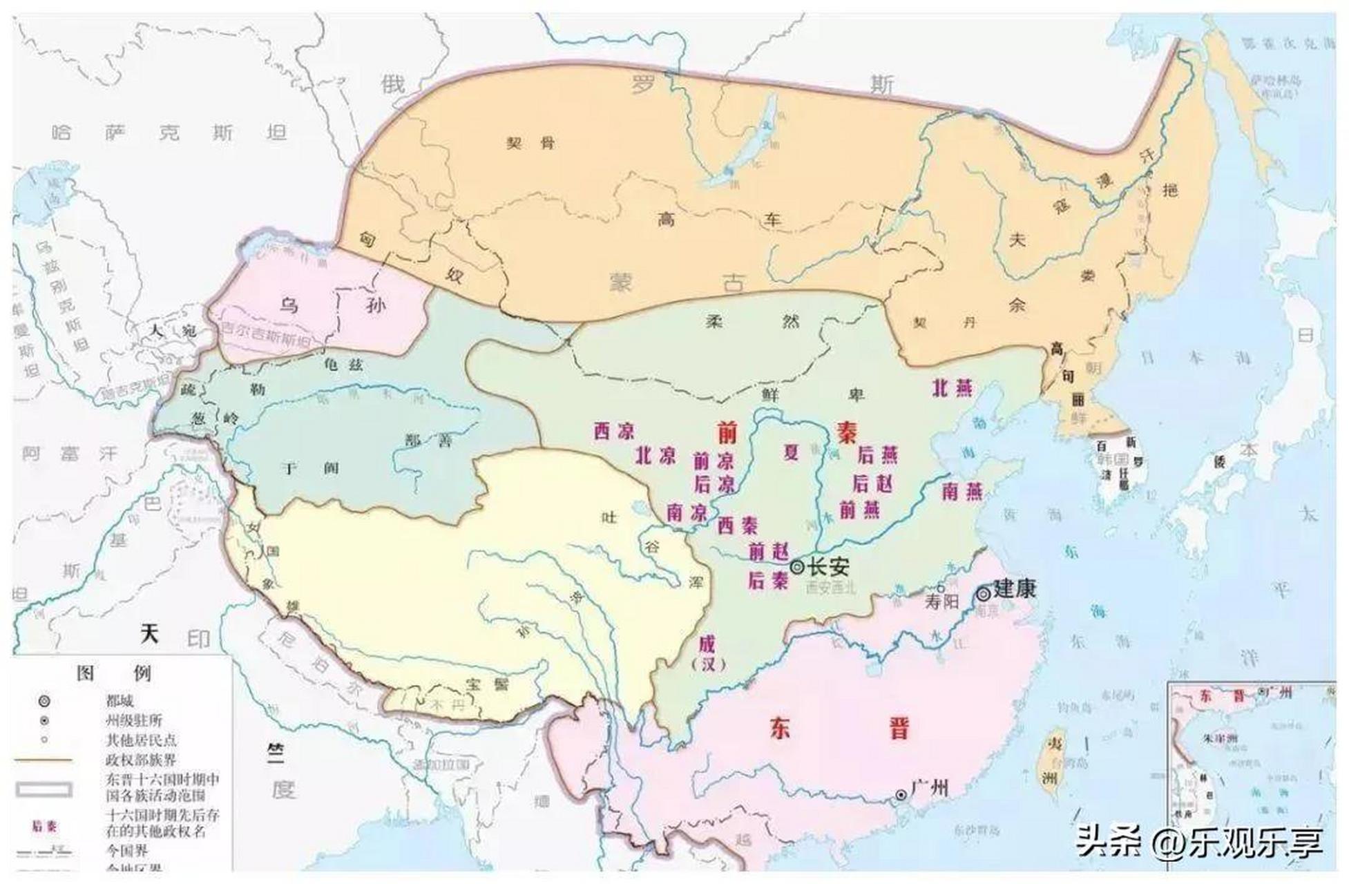 五胡十六国 五胡十六国(304年—439年)是中国历史上的一段大分裂时期.