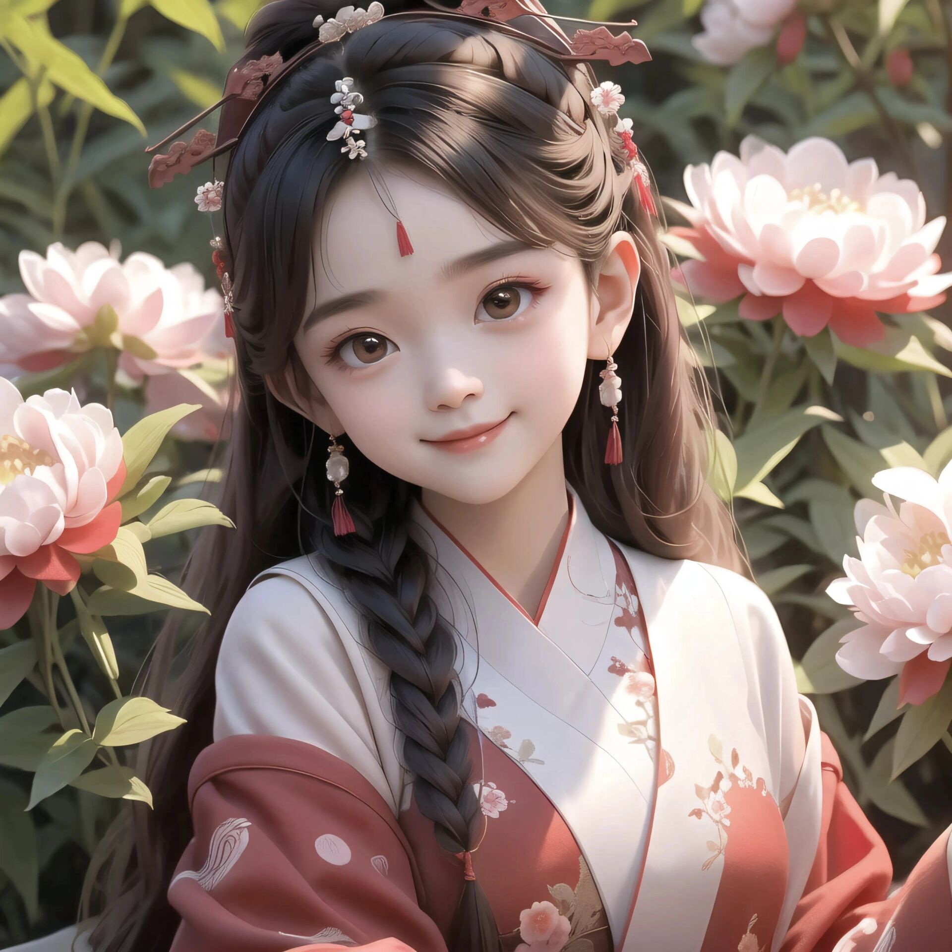 女生头像95古风牡丹花仙子美女头像95