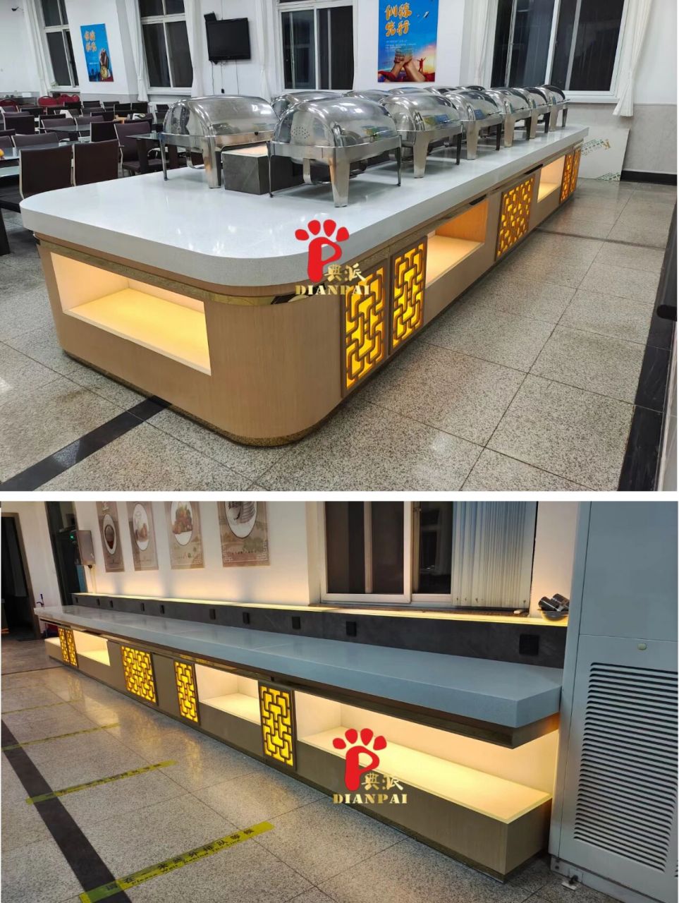 单位食堂自助餐台   在当今餐饮市场中,为了吸引更多消费