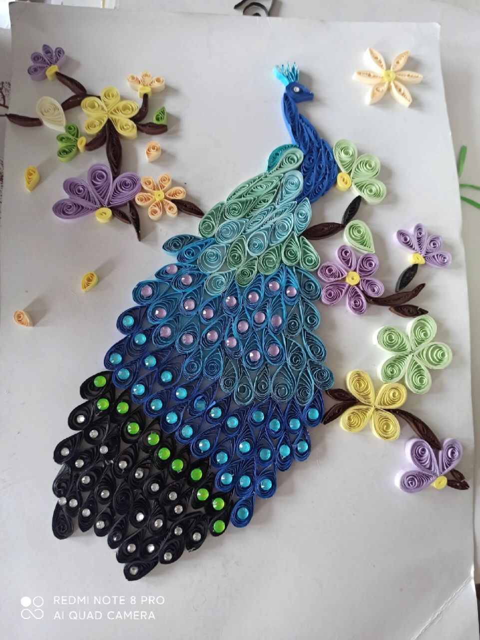 衍纸孔雀08 衍纸作品分享
