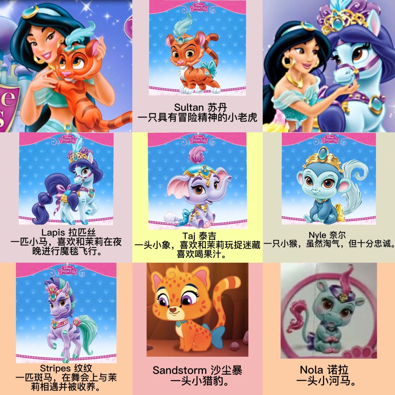 迪士尼公主皇家宠物全图鉴 迪士尼公主皇家宠物系列的小动物们～ 这个