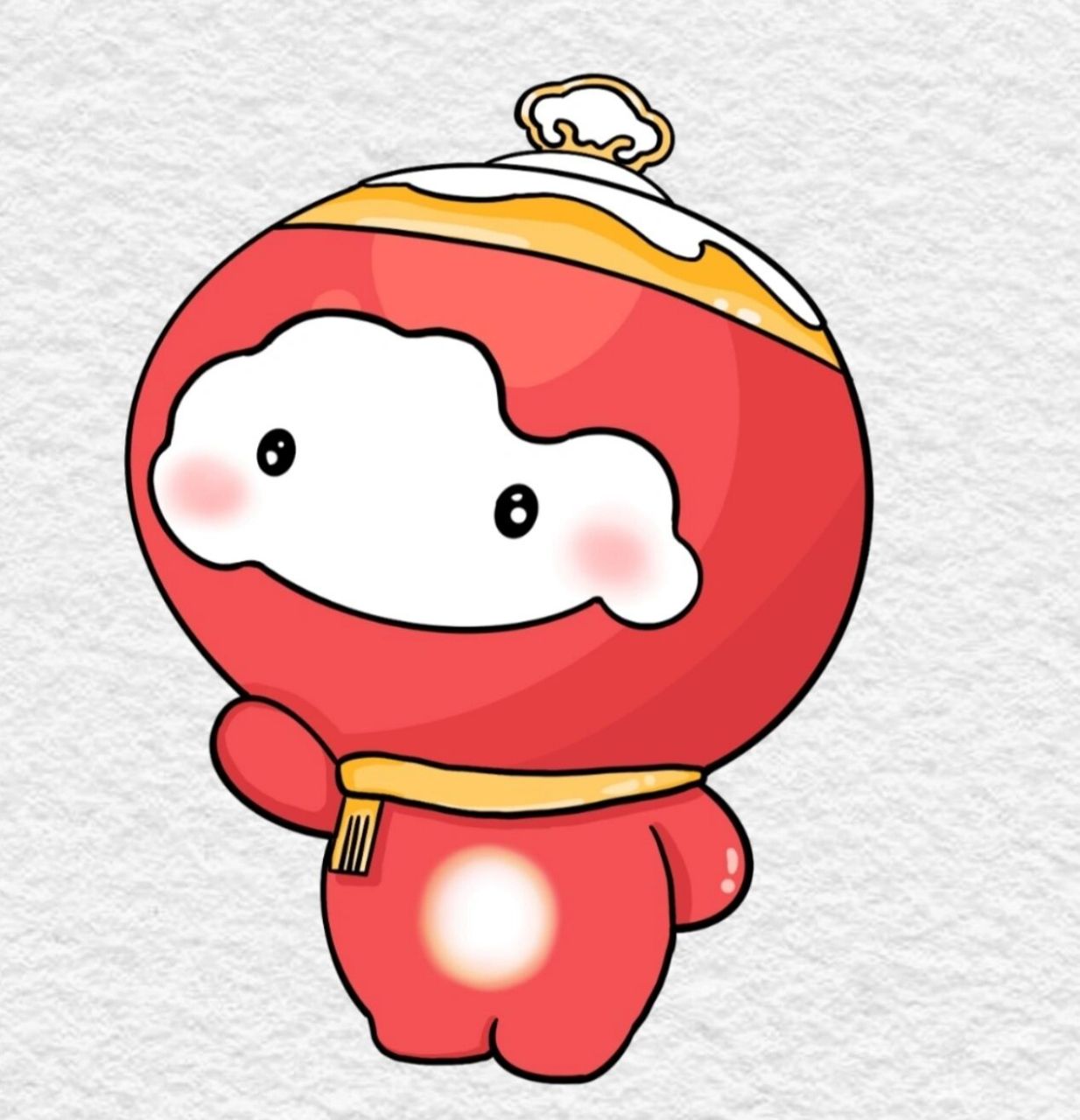 雪容融简笔画教程 大家是喜欢雪容融还是冰墩墩 工具:ipad 软件:pro