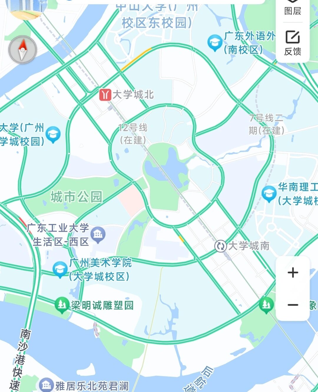 广州大学城位置地图图片