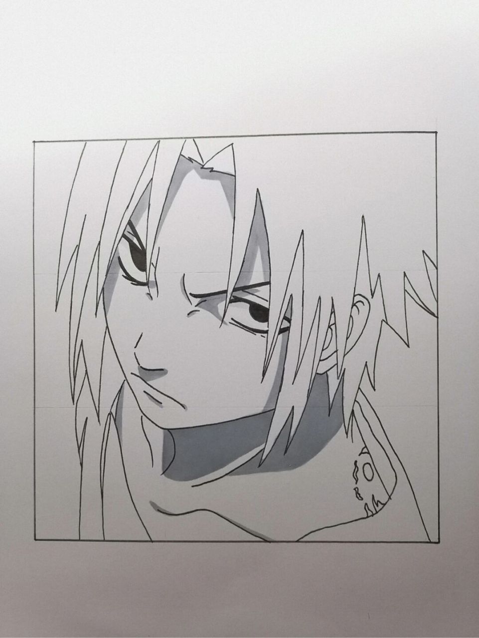 佐助教程 #火影忍者# #手绘教程# #佐助# 总有那风吹不散的温柔