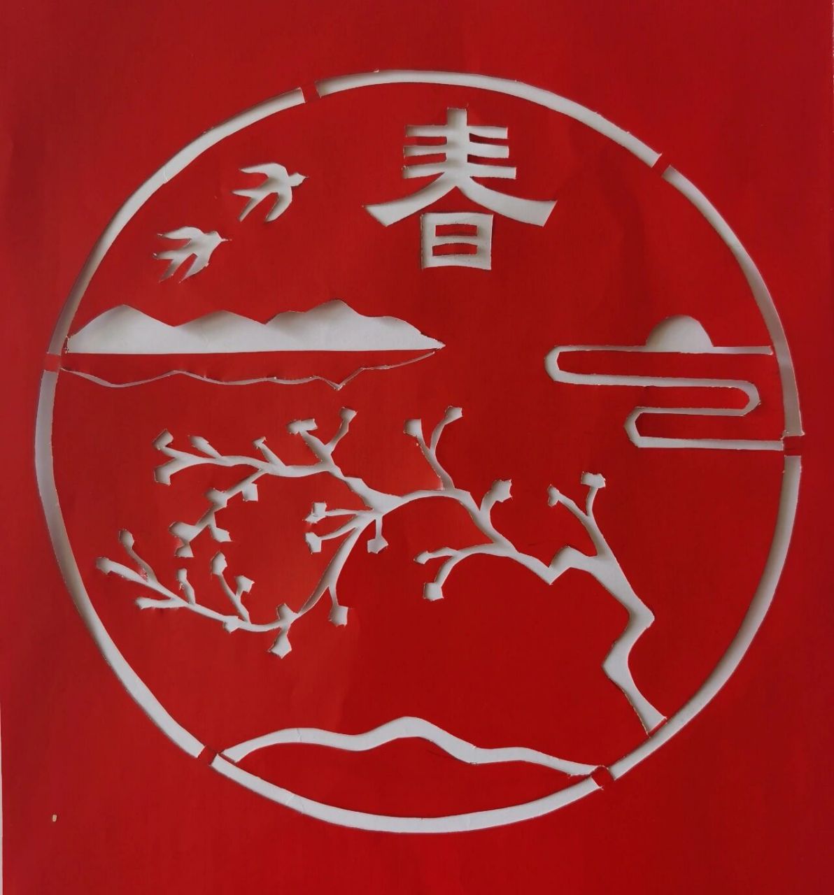 中国风 春夏秋冬 剪纸 中国风     春夏秋冬  剪纸