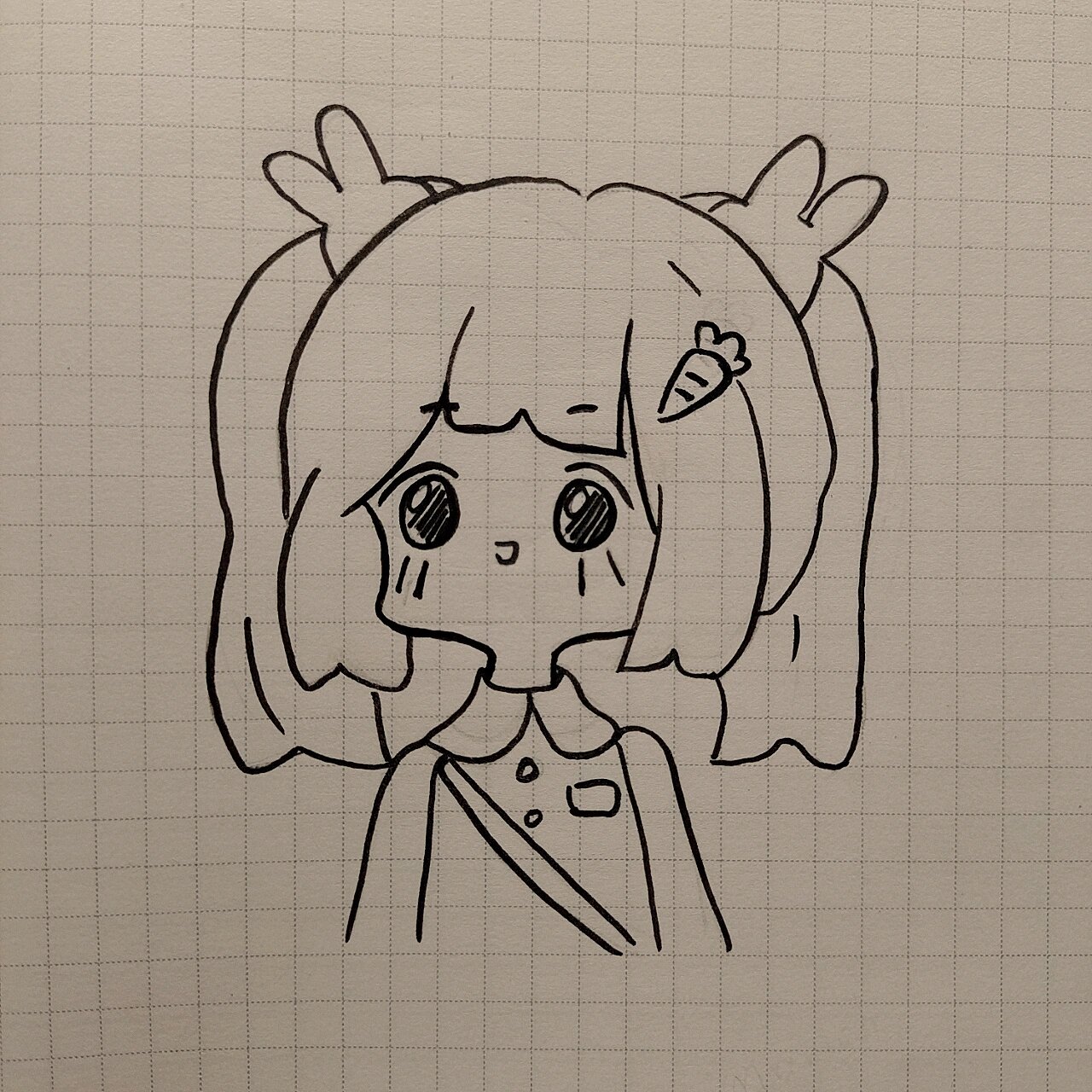 少女简笔画| 双马尾 | 简笔画含教程