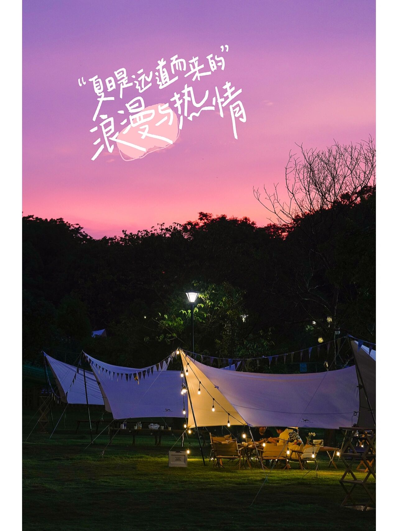 山野间温柔的晚风吹拂, 漫天绚烂绮丽的晚霞, 伴着橘黄色的灯光,音乐