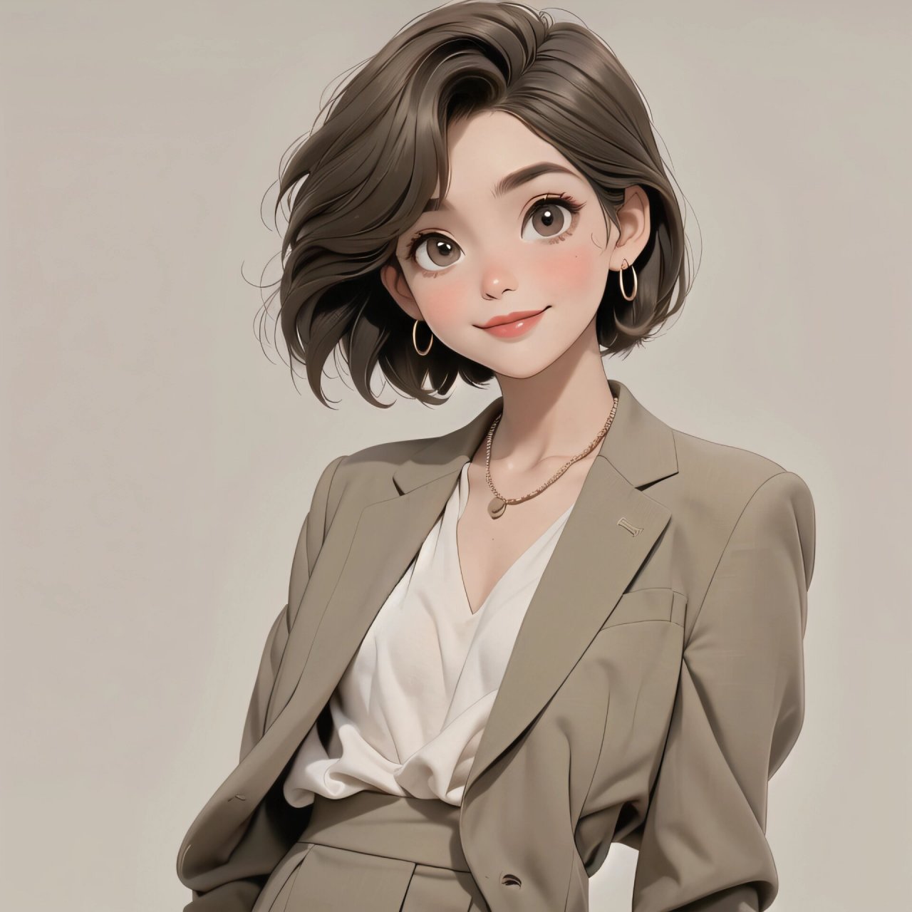 ❤️复古女生头像之酷飒的短发女生