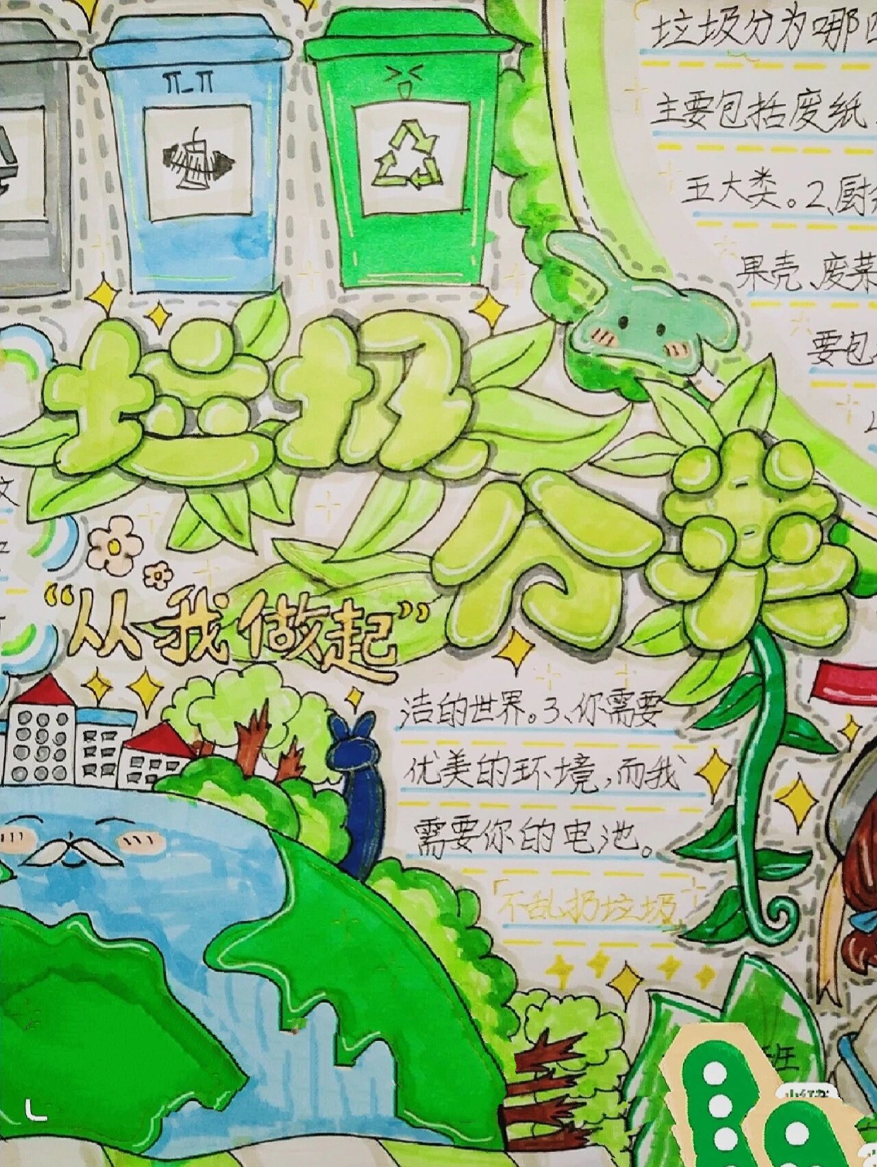 垃圾分类手抄报