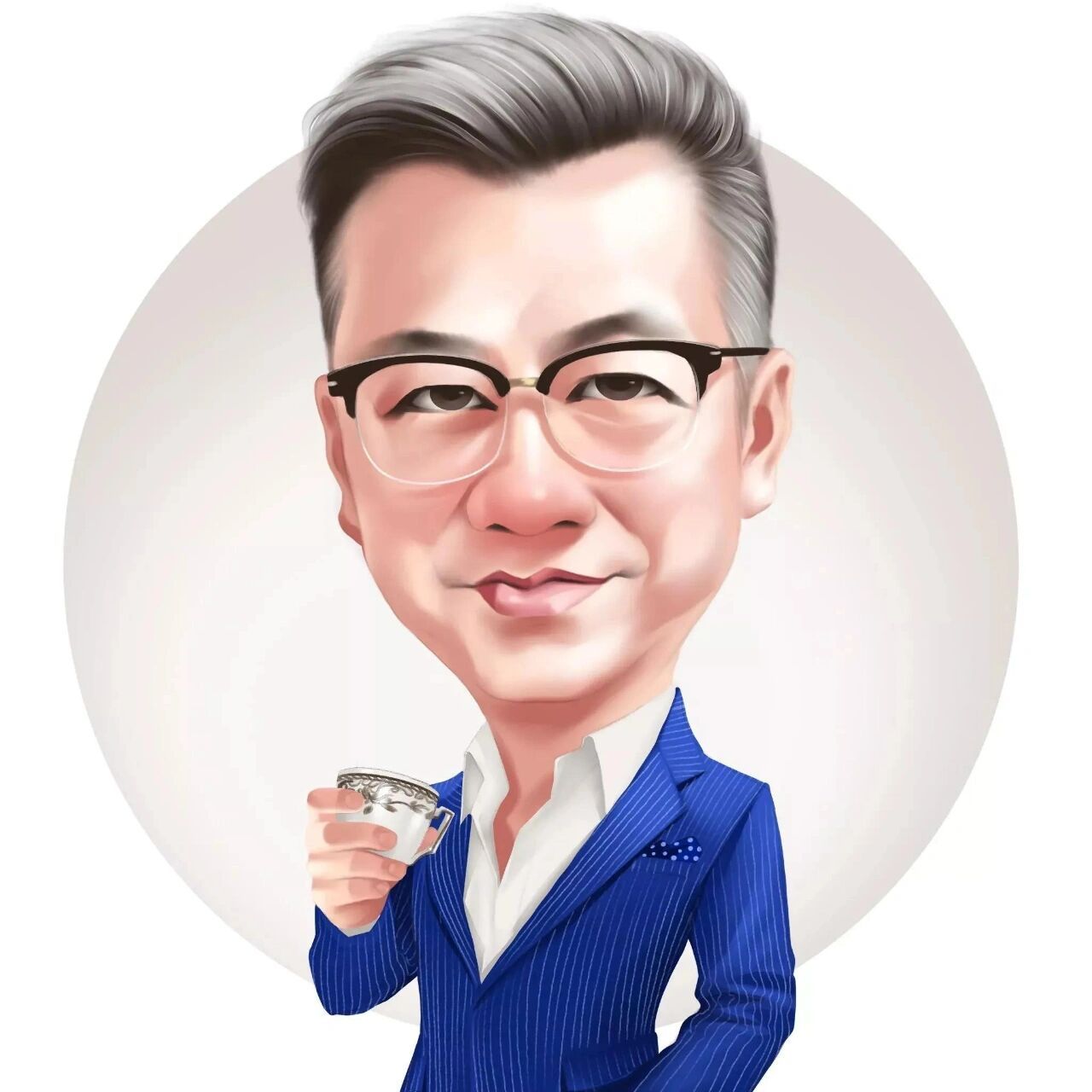 大叔头像|手绘头像|男士头像|中年头像