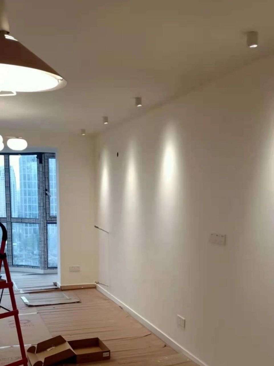 全屋米白色搭配暖光看起来好温柔.#装修日记# #我的装修记录