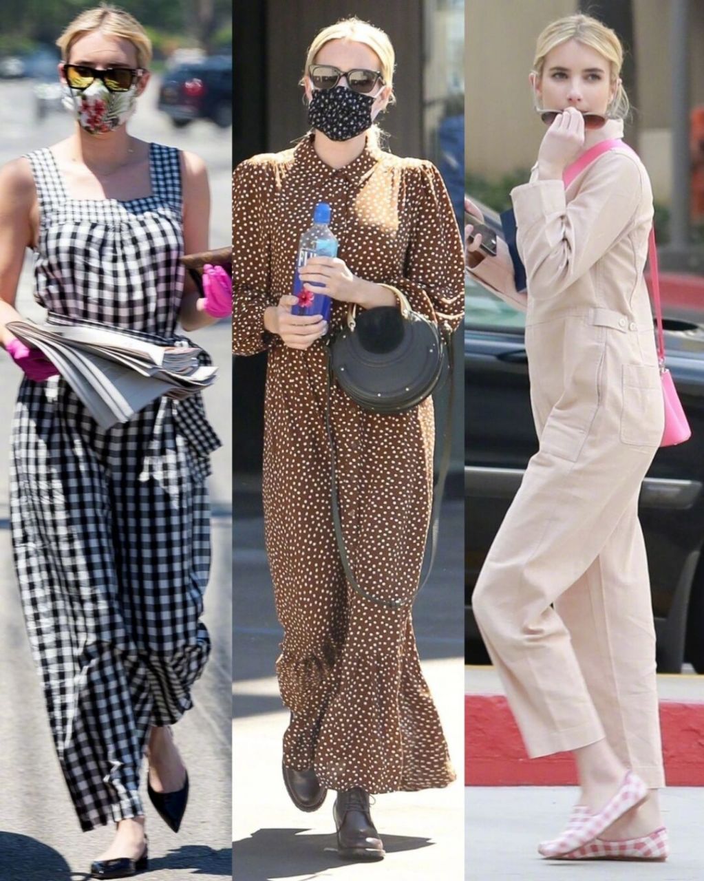 emma roberts夏日街拍私服,157小个子神仙比例穿搭,太值得借鉴啦!