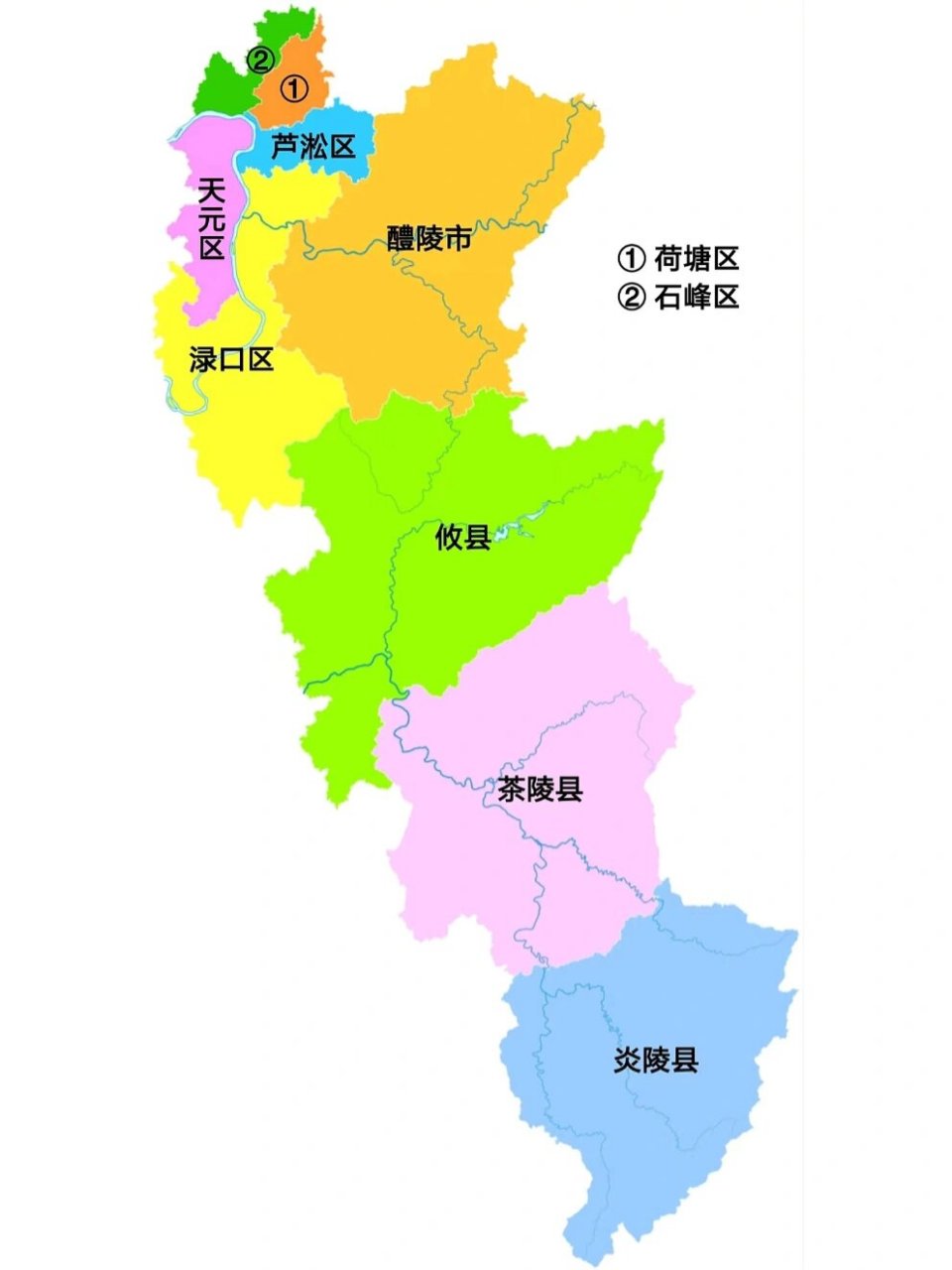 株洲市区县地图图片