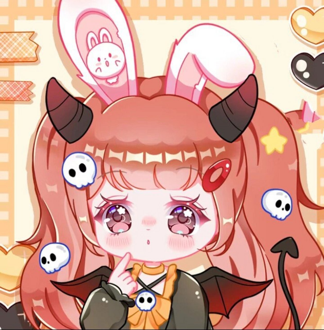 折耳妹妹头像,后面有壁纸哦!