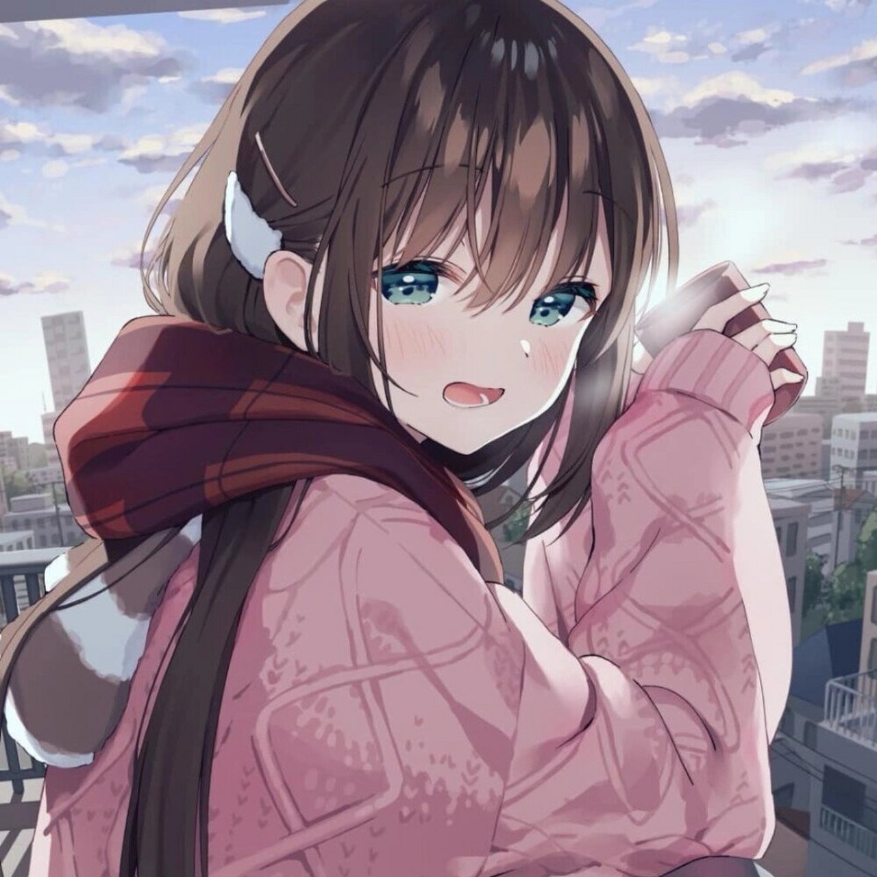 冬日动漫女生头像 比起过往,前方更值得期待