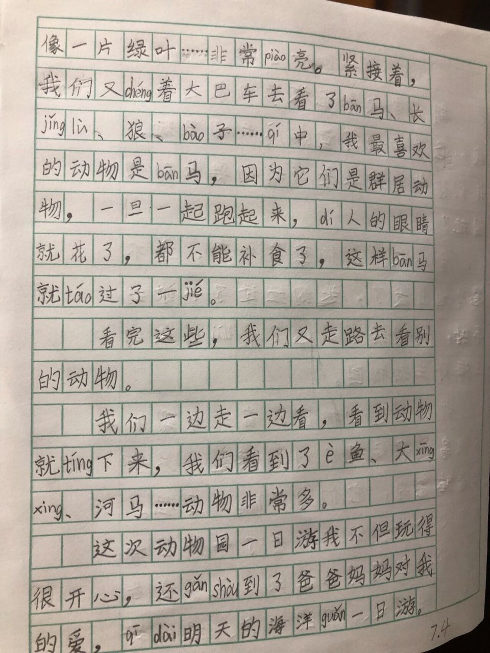 动物园日记250字图片