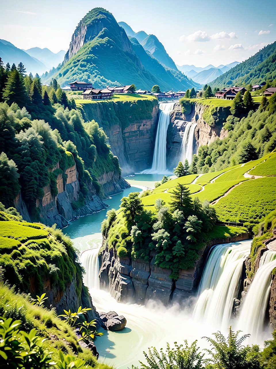 唯美四季19大自然的景色瀑布山谷