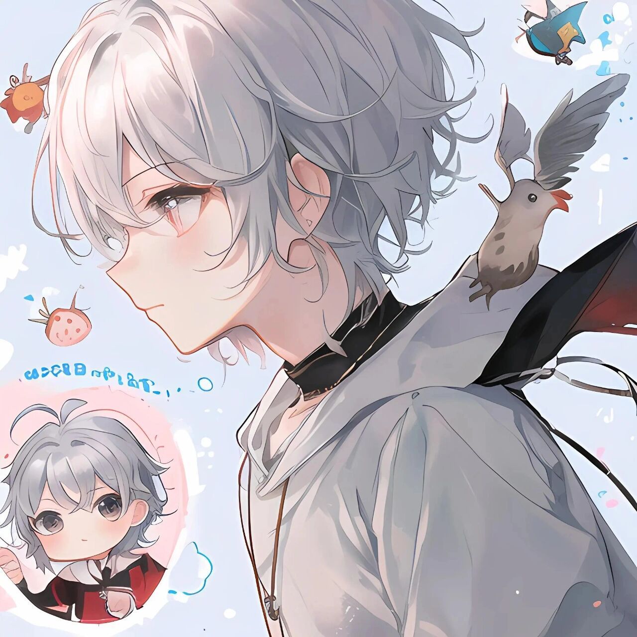 可爱幼态画风头像(男女都有自组情头) 可接定制