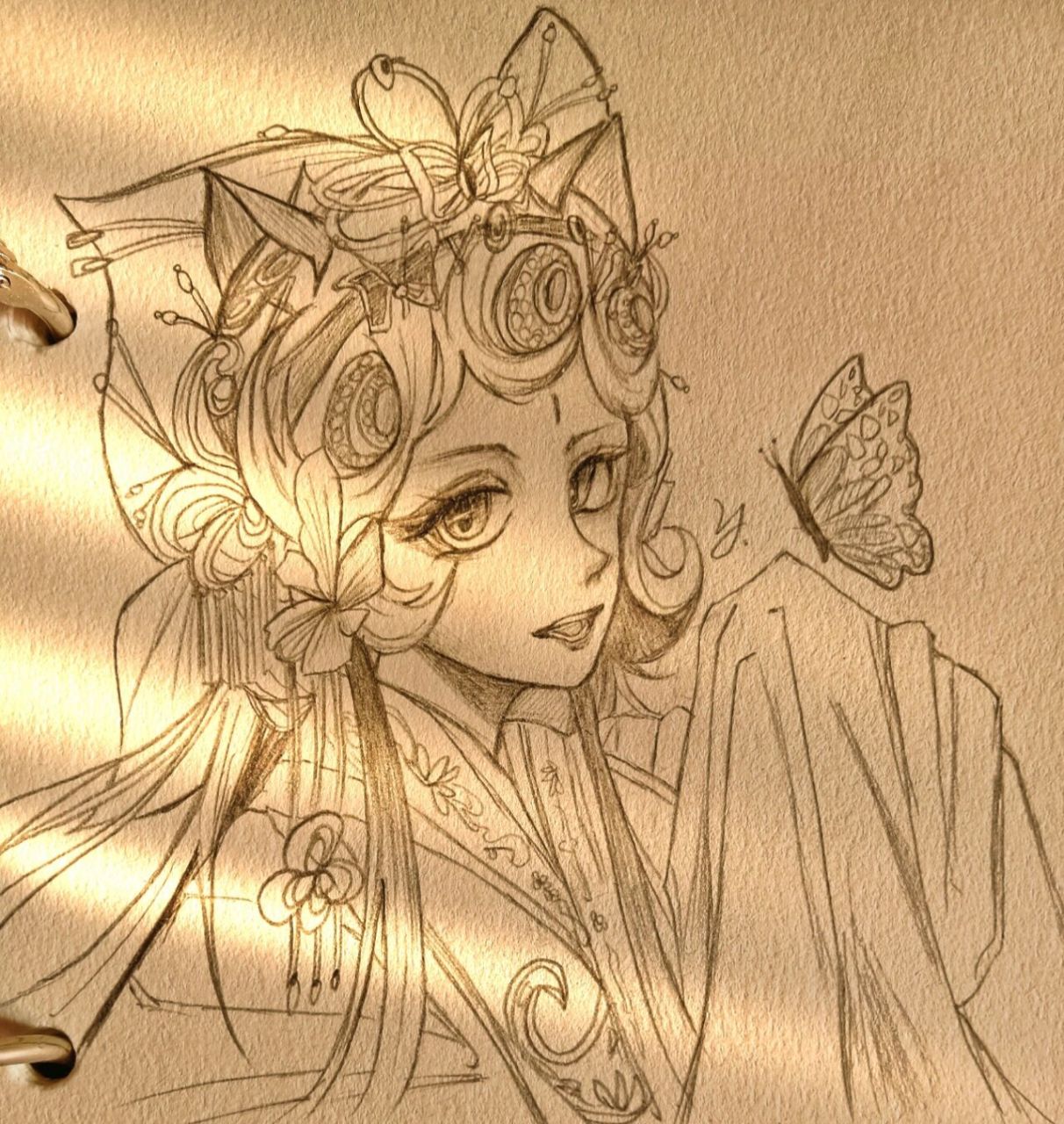 京剧猫绘画 手绘过程图