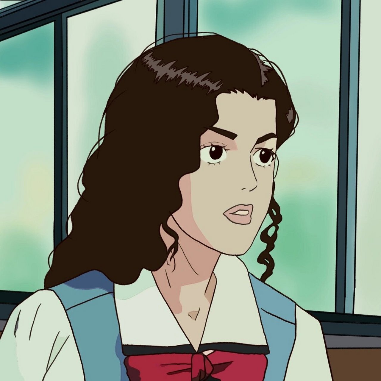 灌篮高手情头高清6 宫城and彩子 "良田,辛苦你了.