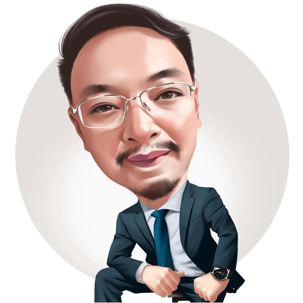 这组男士漫画头像,他们留着性感的小胡子,让男人看起来更加成熟,更加