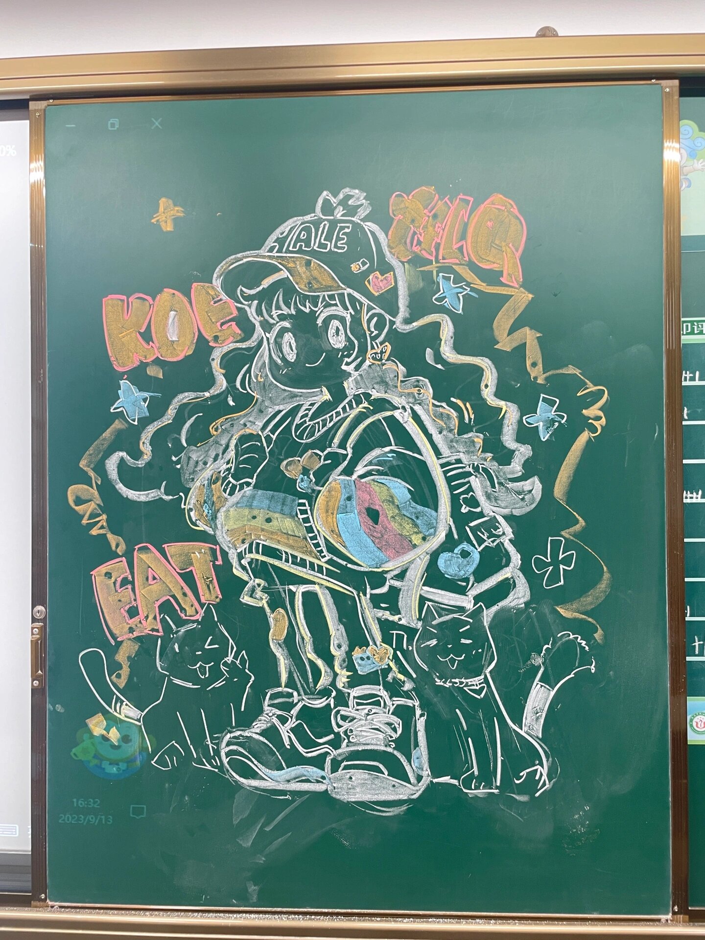 粉笔画:《卡通人物》