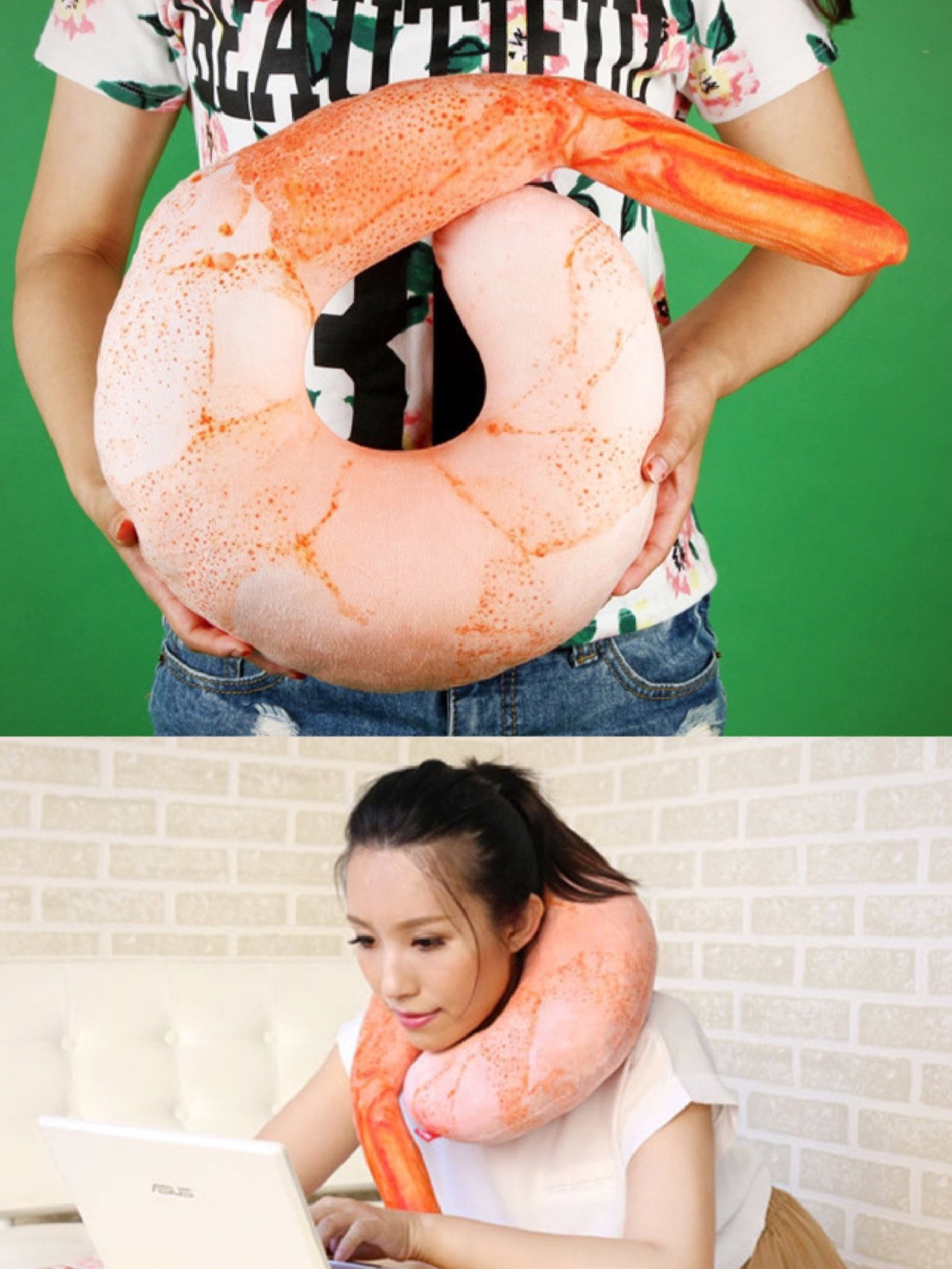 以后睡不着不要数羊了,答应我,戴着虾颈枕数虾好嘛!