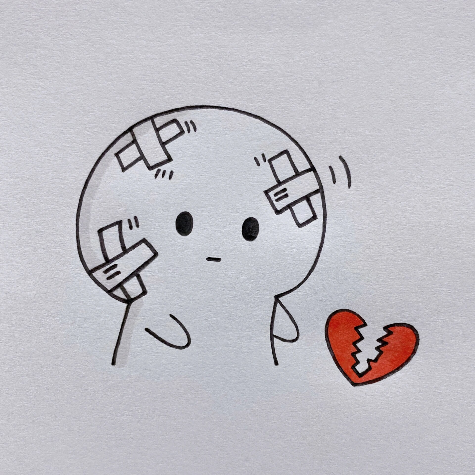 心碎简笔画教程