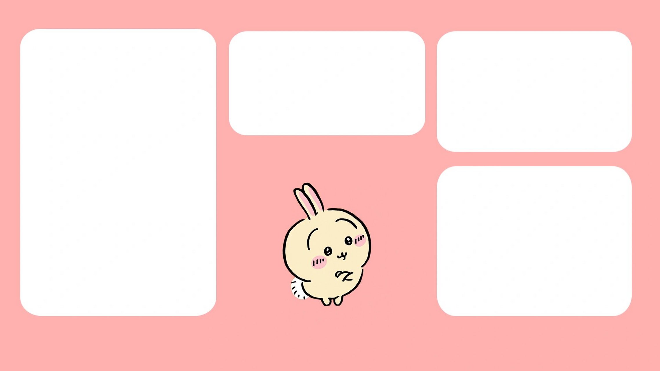 chiikawa|电脑分区壁纸78 自制了一些电脑壁纸,加上了简单的分区