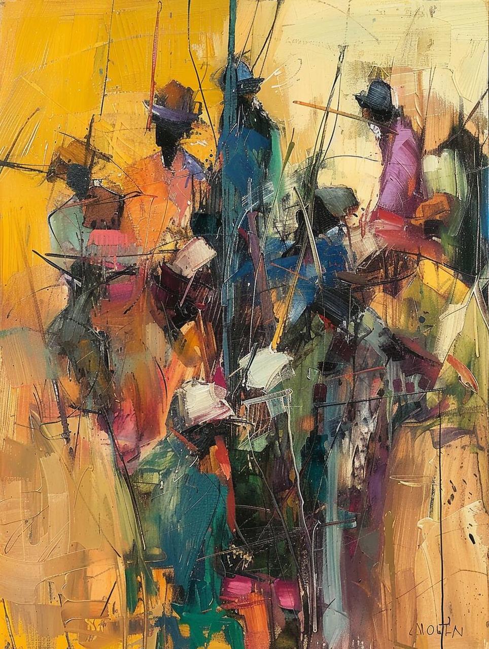 ai 抽象油画|活着的乐章