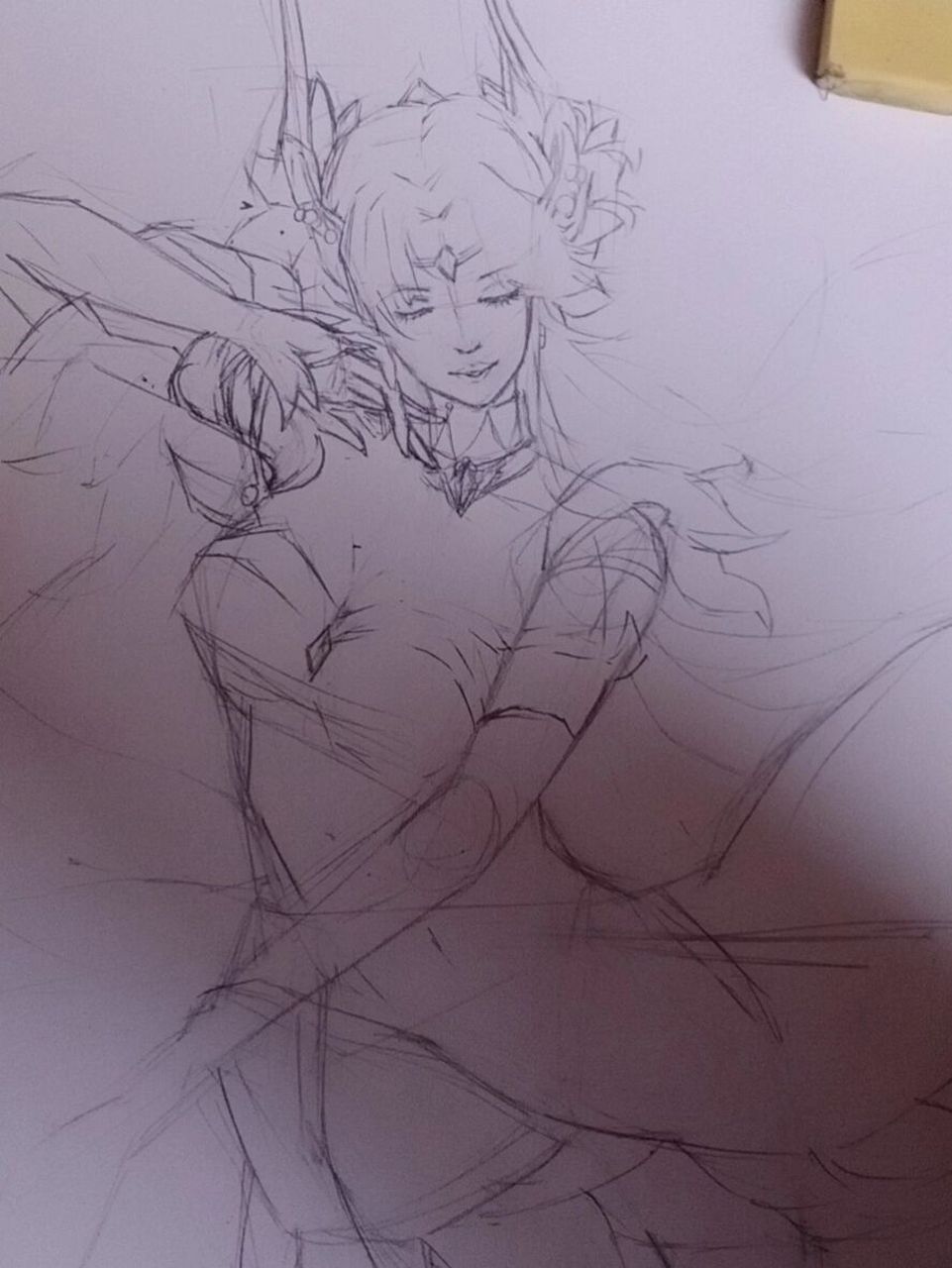 马克笔手绘貂蝉仲夏之梦 马克笔手绘  王者荣耀貂蝉临摹