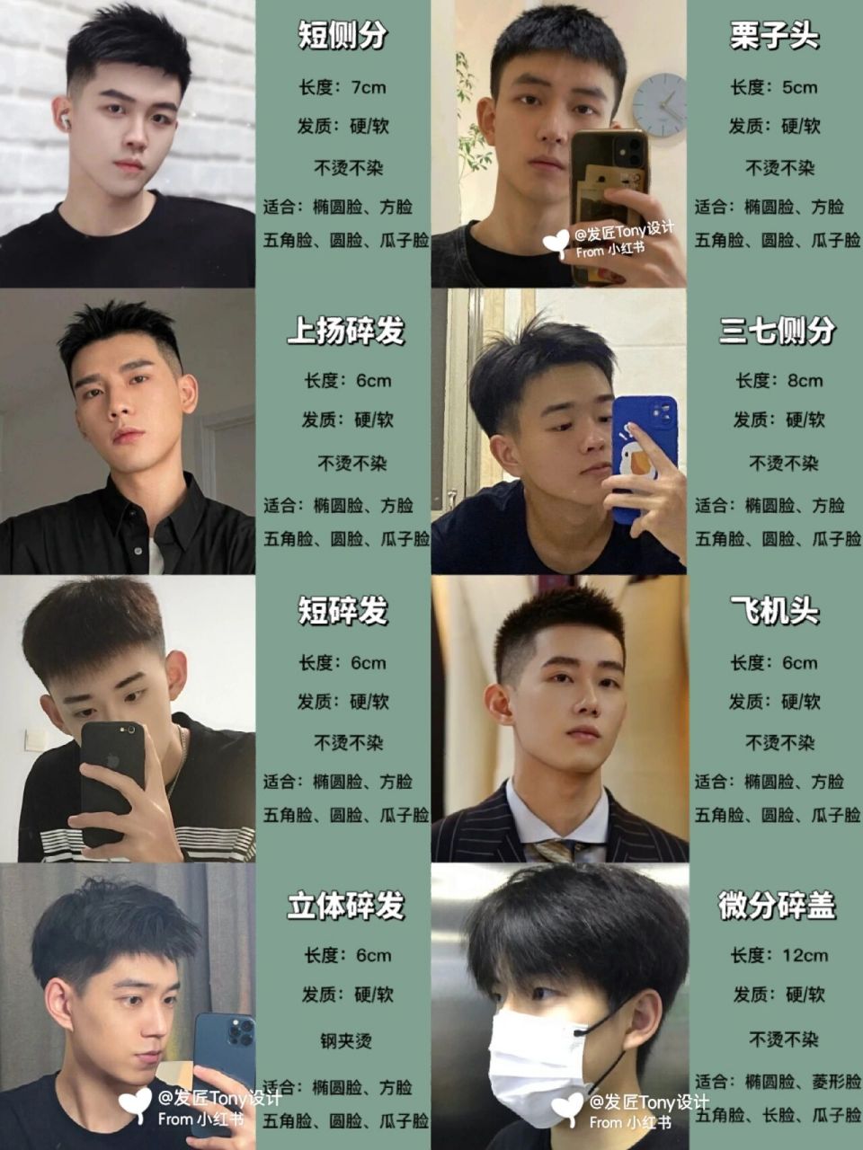 男士发型设计/男生发型推荐/根据脸型选发型 男生短发发型/男生发型