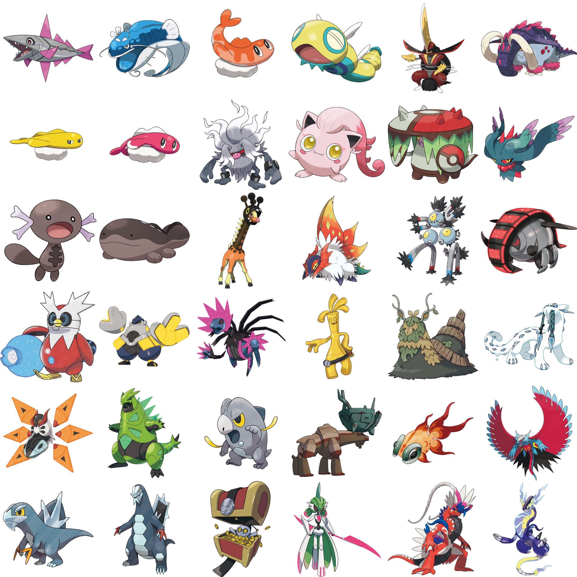 宝可梦朱紫|所有新宝可梦 官方绘图