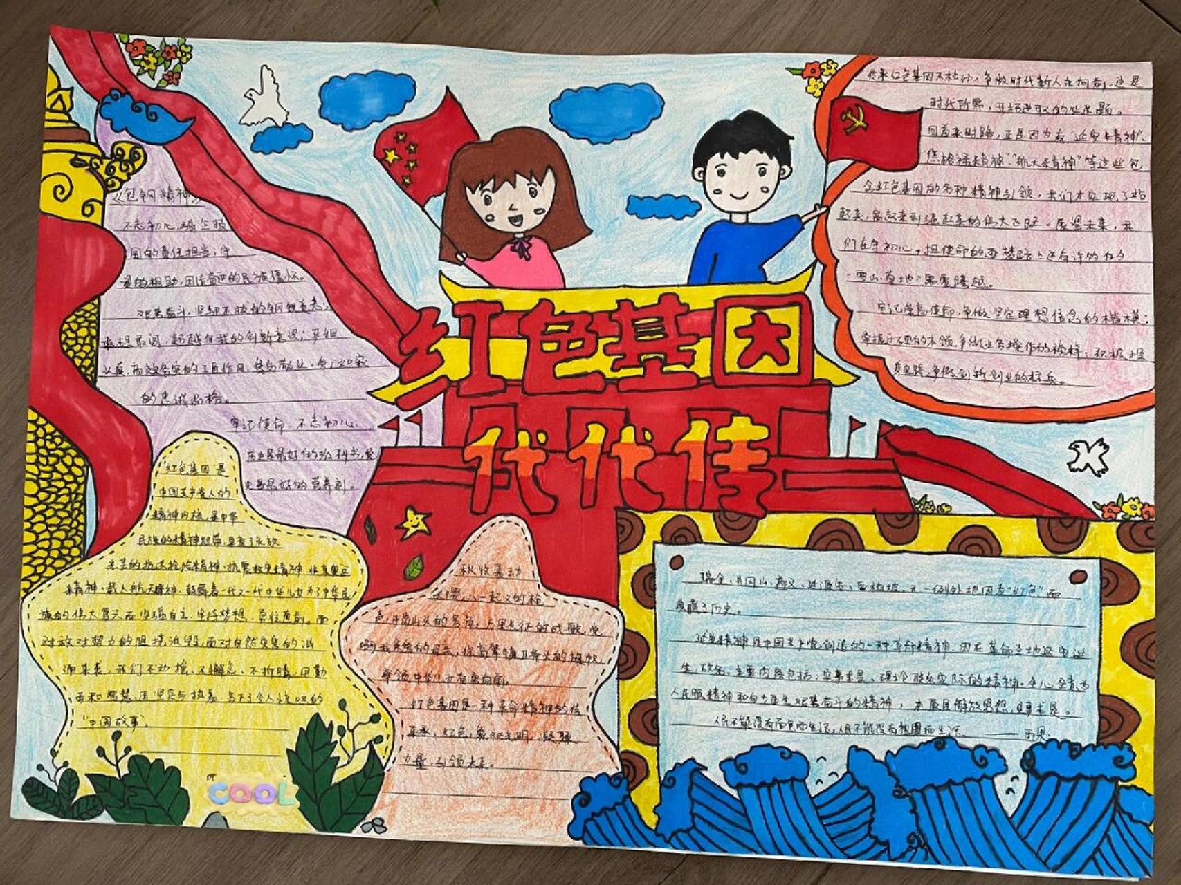 红色文化手抄报 三色文化中的红色手抄报