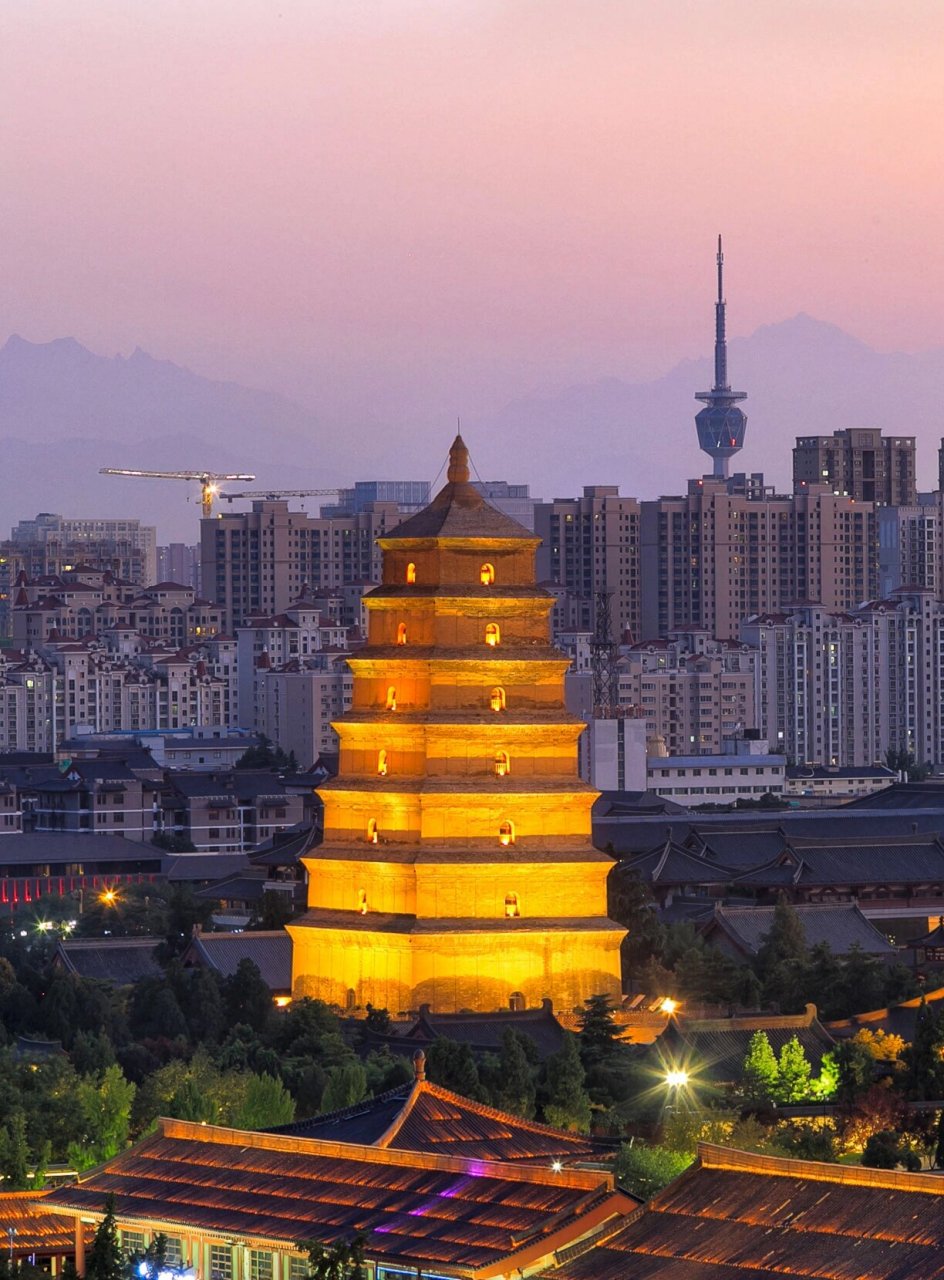 古建筑|西安大雁塔的各种角度分享7815 大雁塔位于唐长安城晋昌坊