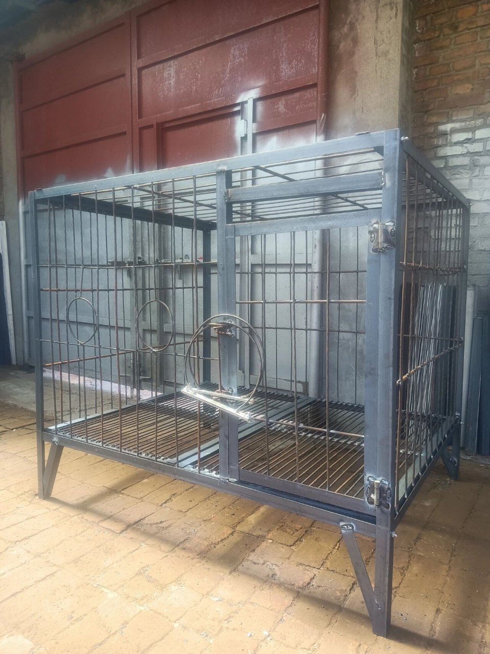 中大型犬角铁钢筋狗笼手工焊接