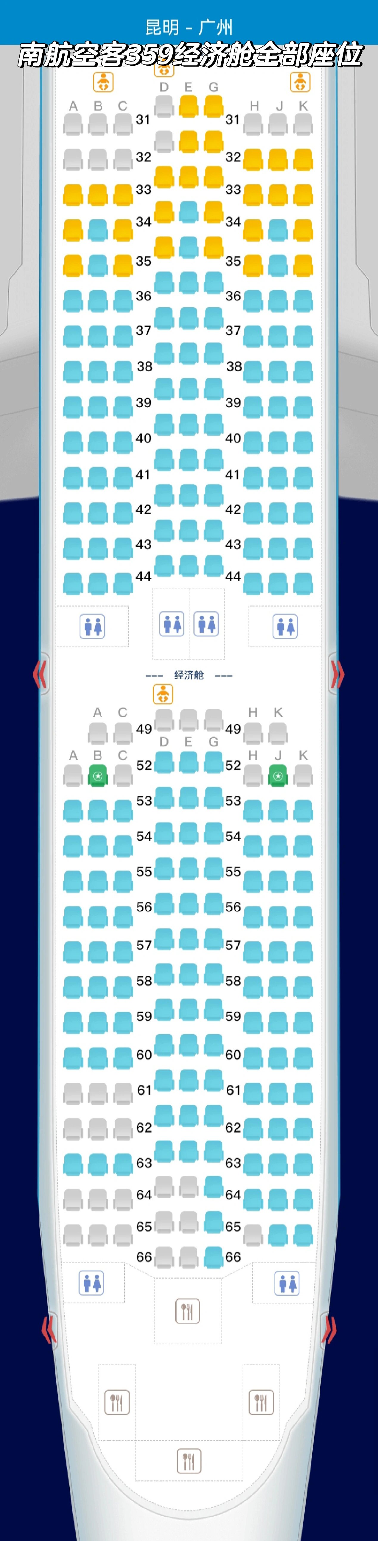 想靠窗,不靠近厕所,要免费座位,不要紧急出口的(每种颜色代表什么座位