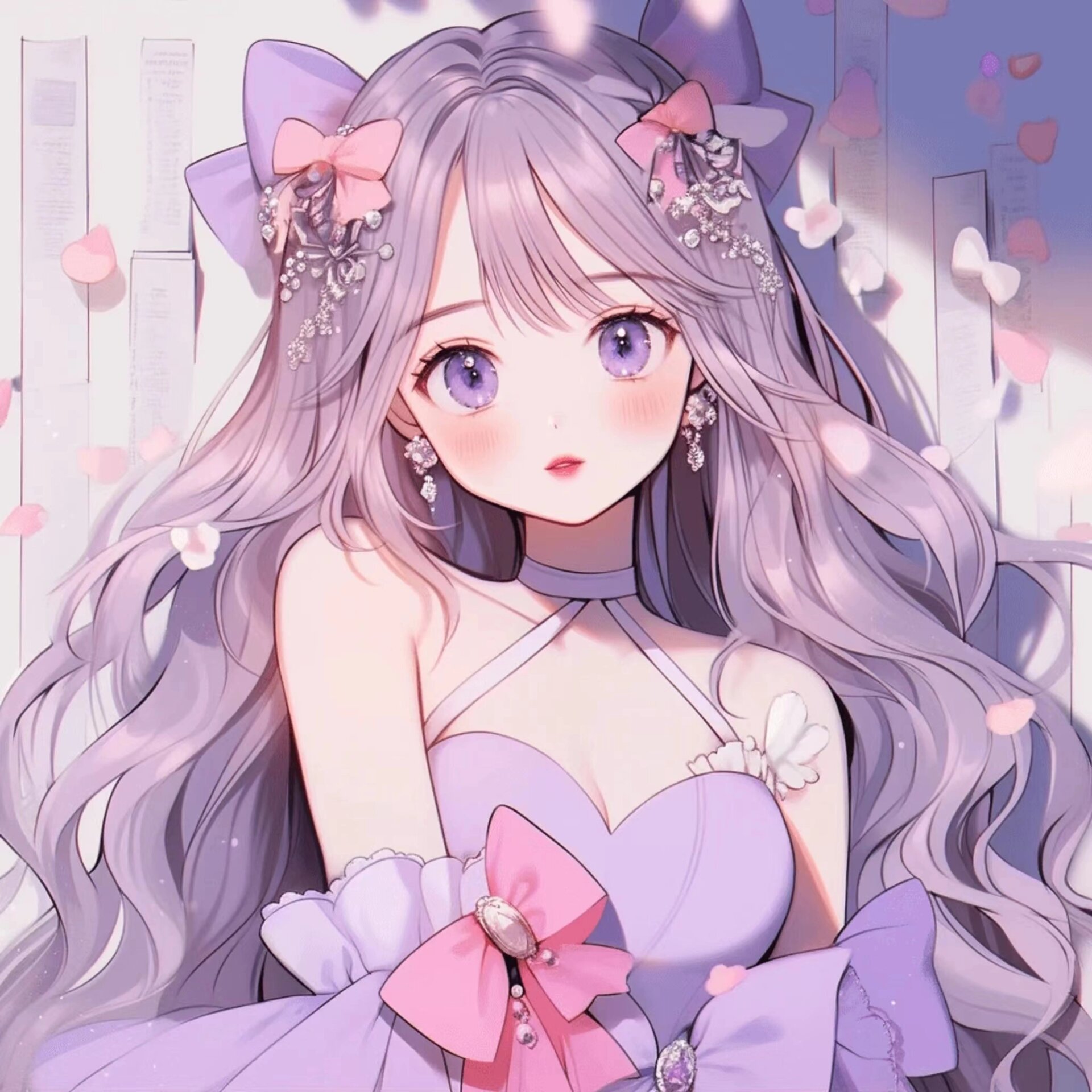 紫色系甜美可爱公主头像,能不能撸获你的心