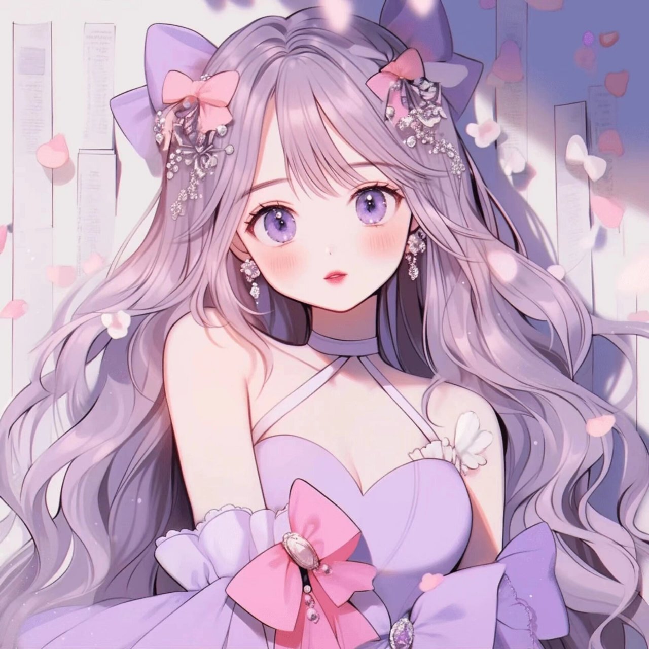 紫色系甜美可爱公主头像,能不能撸获你的心