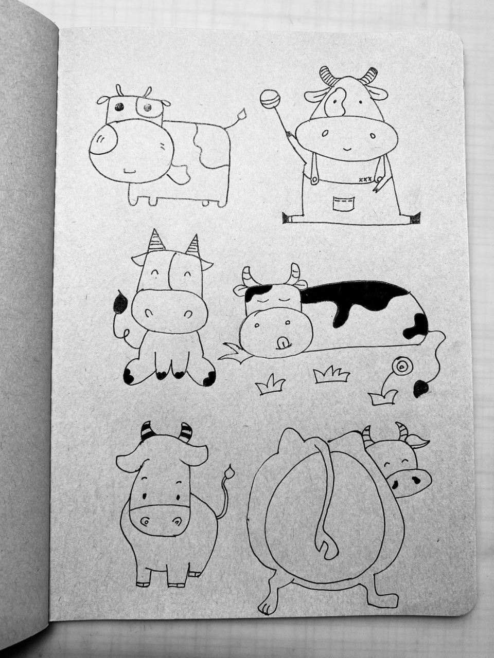 十二生肖中的牛简笔画图片