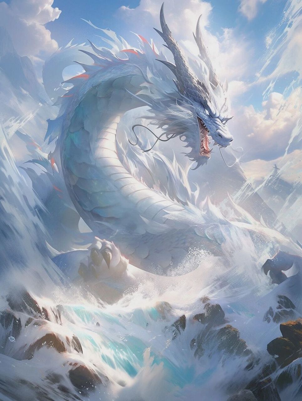 沧海蛟龙       "沧海"指的是广阔的海洋,而"蛟龙"则是古代神话中的
