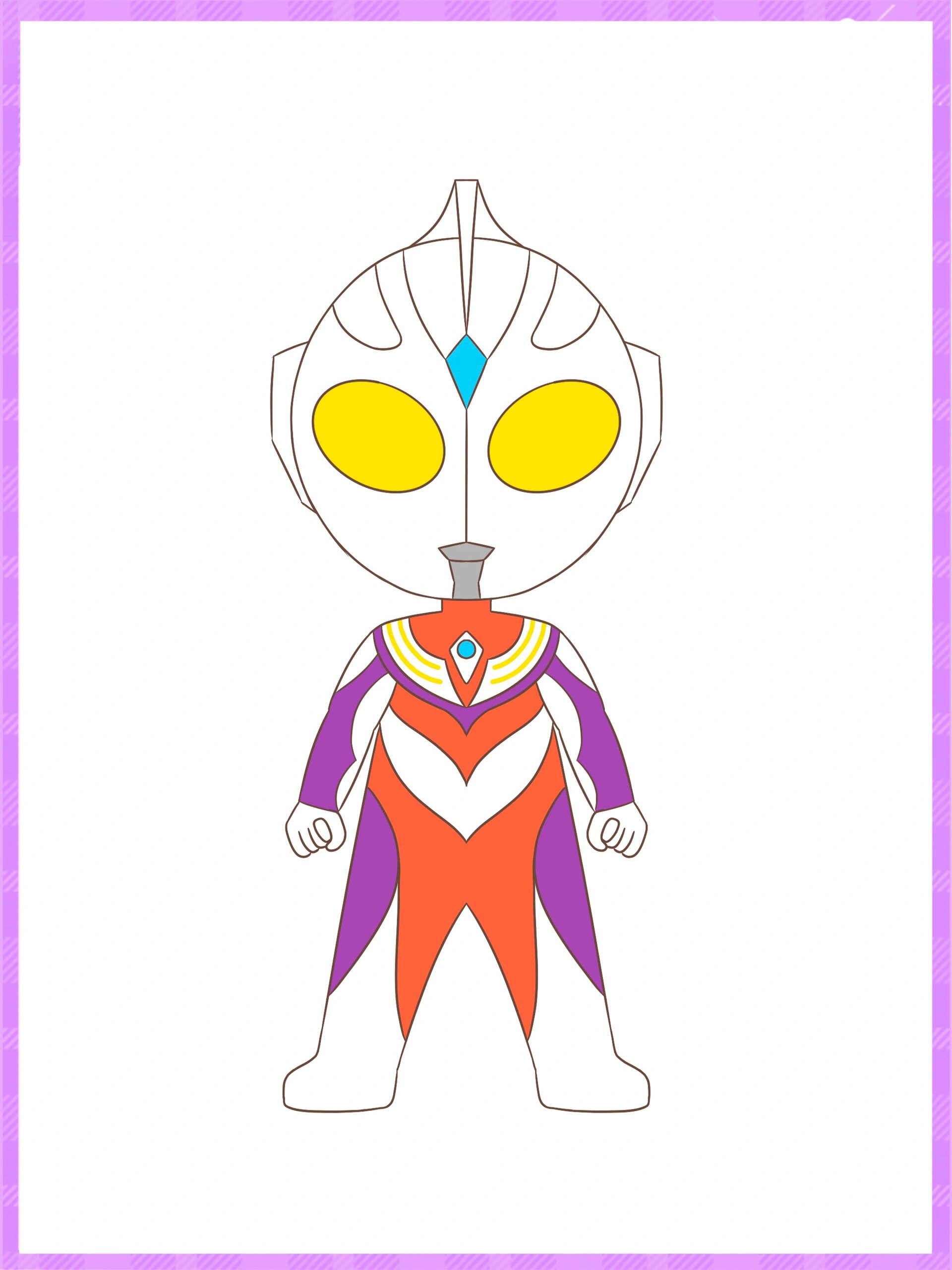 奥特曼涂色简笔画|系列合集