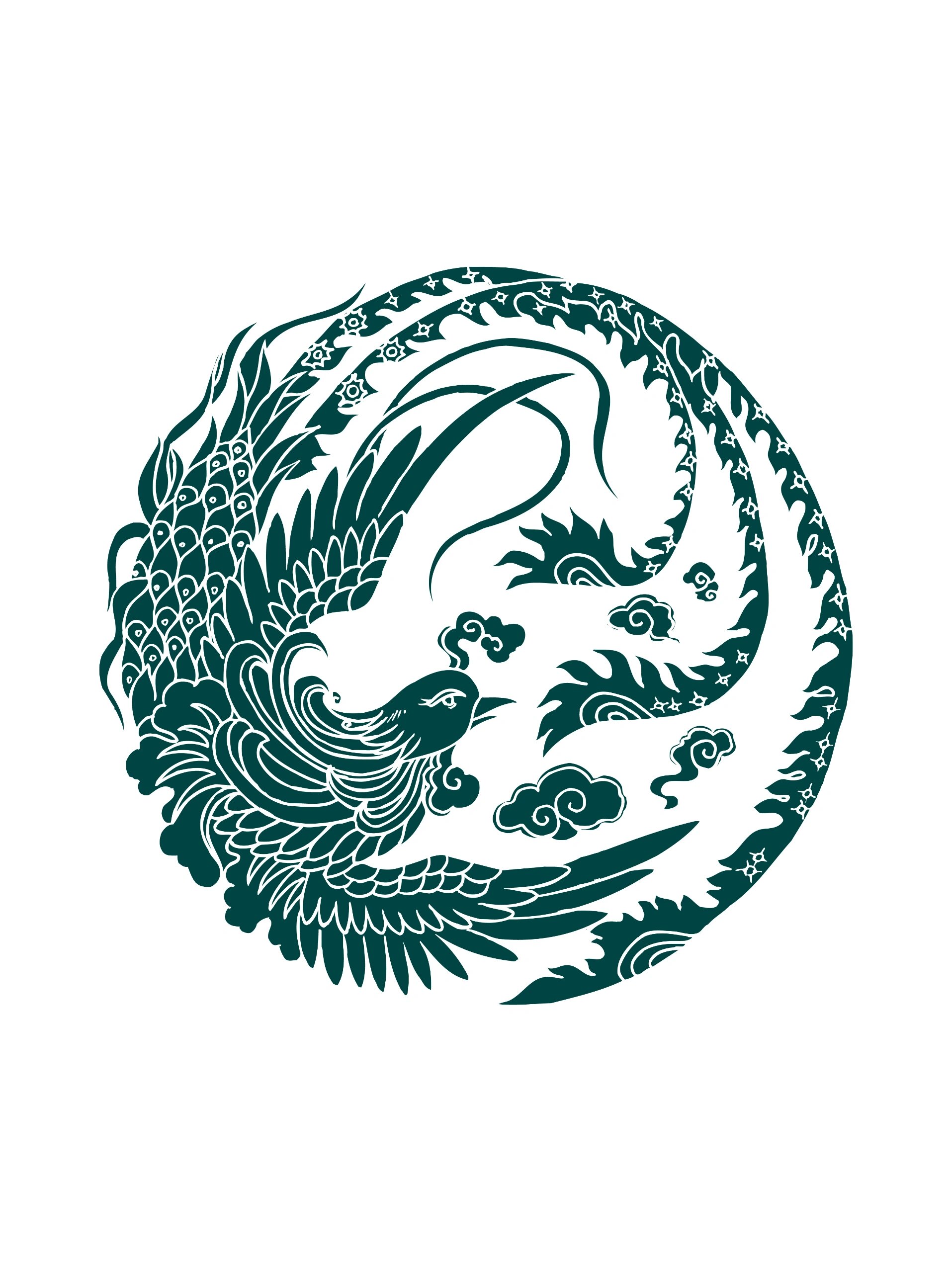 ☀️难得一见的凤凰纹样,喜欢的收藏临摹吧