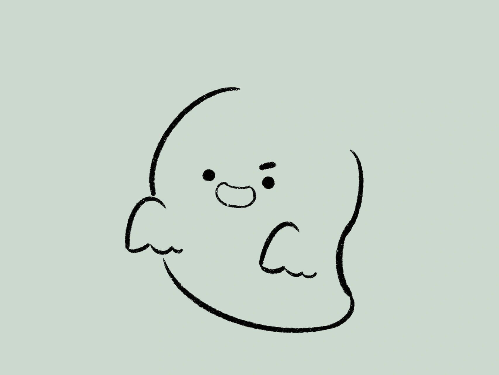 可爱简笔画【含教程】 中元节阿飘