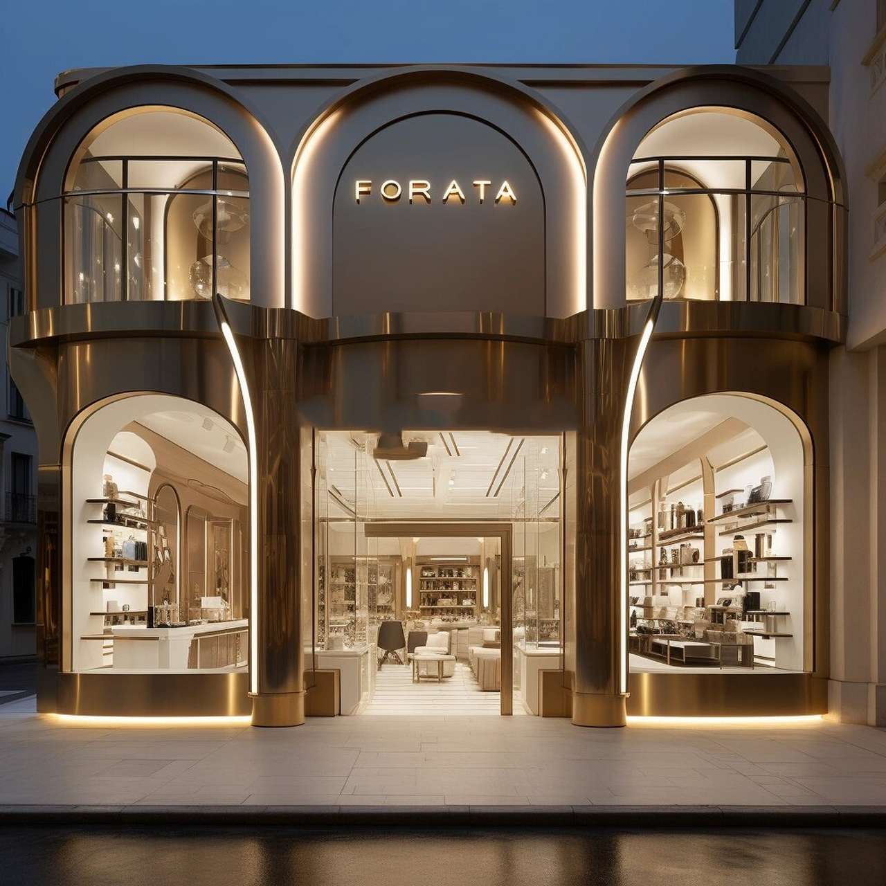 第八十七期|奢侈品类珠宝店铺门头设计合集 室内户外都适用,金属电镀