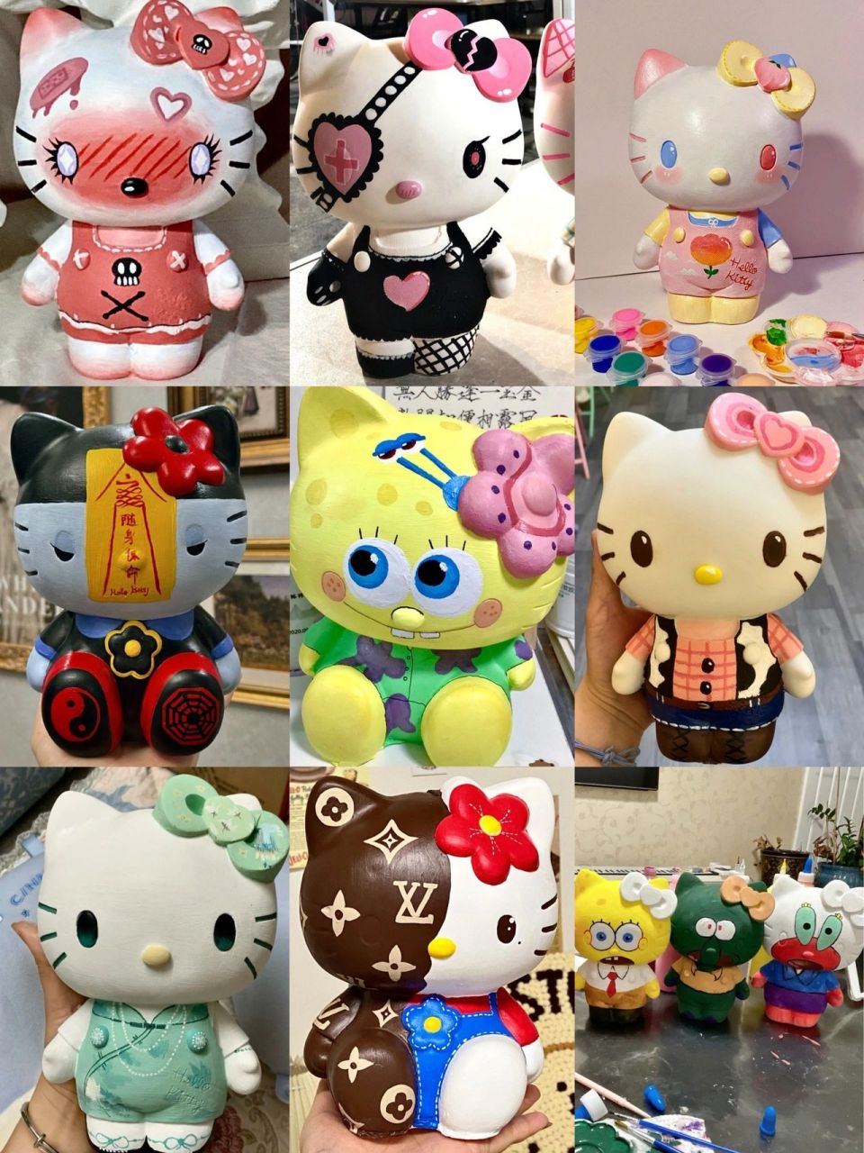 hello kitty 石膏娃娃大合集 没有人能拒绝这么好看的hello kitty