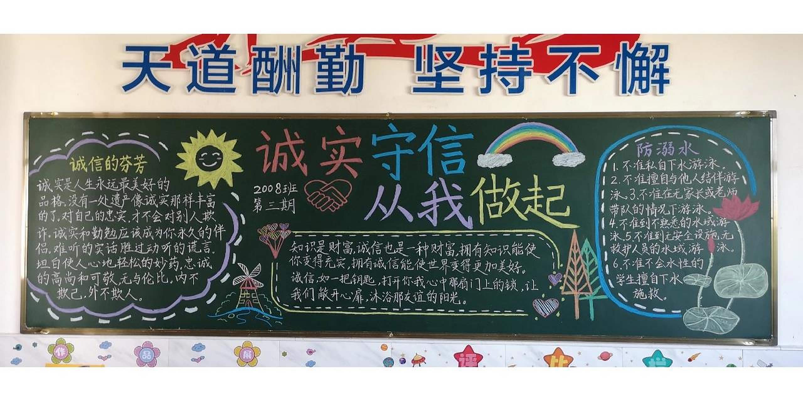 诚实守信黑板报 诚实守信黑板报