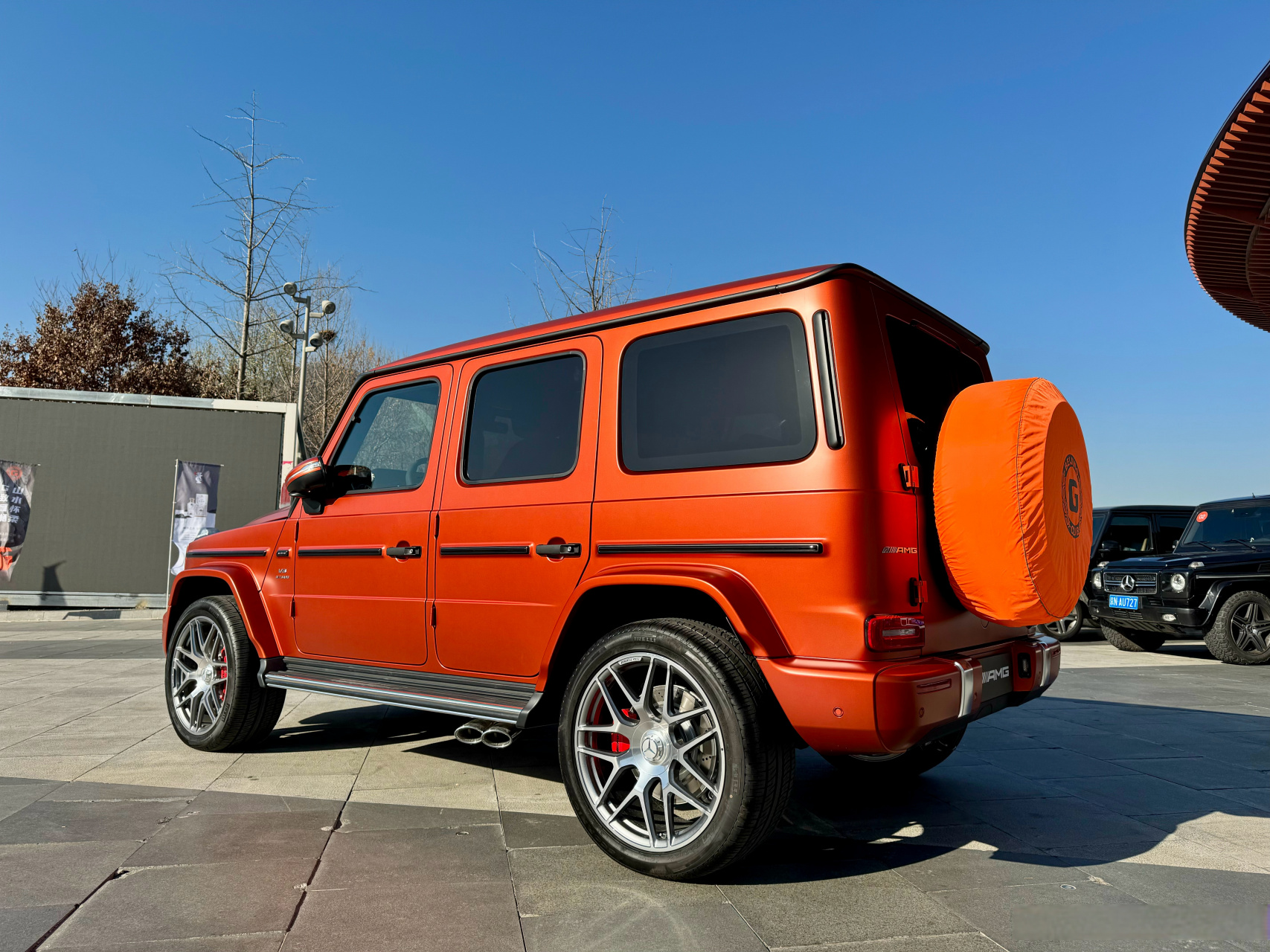 北京奔驰大g年会,熔岩橙色是真的顶!#豪车超跑