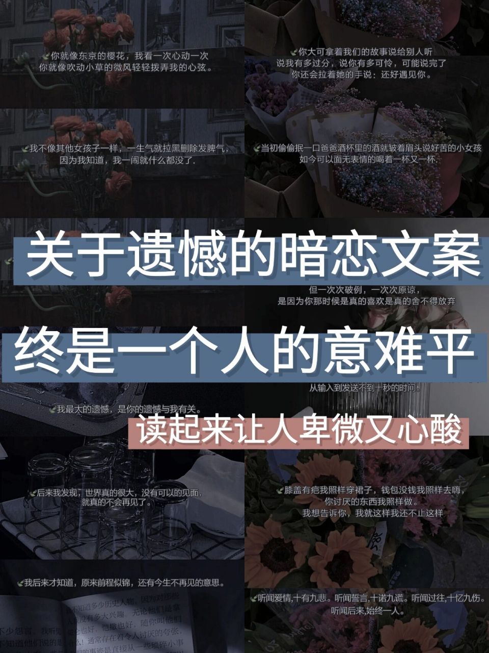 难以释怀的意难平暗恋文案|我从未爱过你78 .